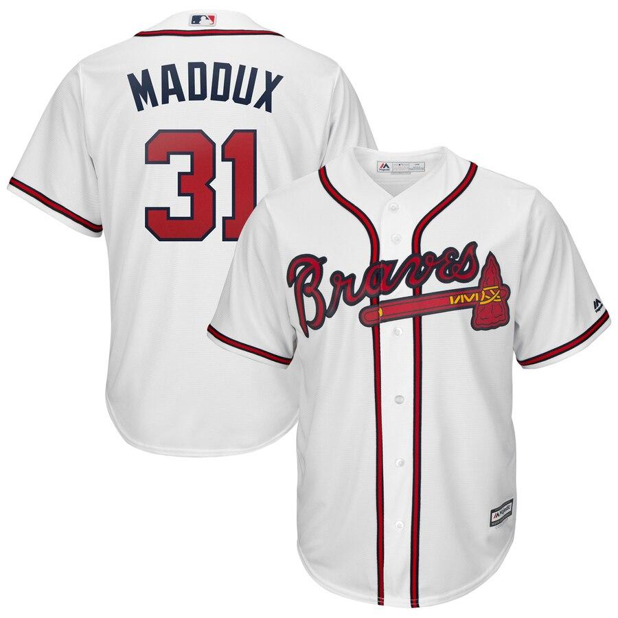 Greg Maddux Atlanta Braves Majestic 2019 Home Cool Base Player Jersey – White 2019
