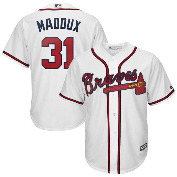 Greg Maddux Atlanta Braves Majestic 2019 Home Cool Base Player Jersey – White 2019