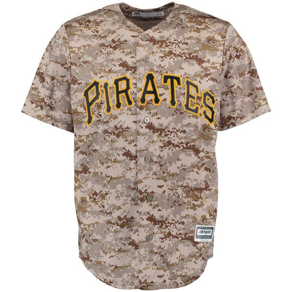 Gregory Polanco Pittsburgh Pirates Majestic Alternate Official Cool Base Player Replica Jersey - Camo 2019