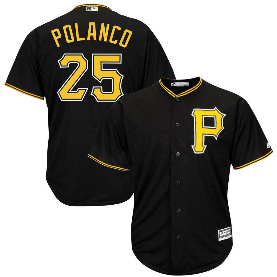 Gregory Polanco Pittsburgh Pirates Majestic Cool Base Player Jersey - Black 2019