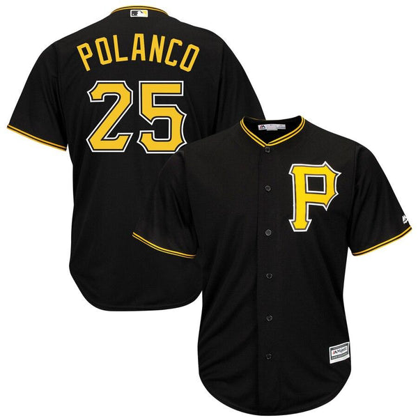 Gregory Polanco Pittsburgh Pirates Majestic Cool Base Player Jersey - Black 2019