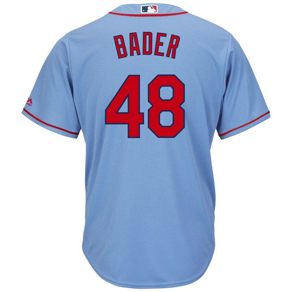 Harrison Bader St. Louis Cardinals Majestic Alternate Official Cool Base Jersey - Light Blue 2019