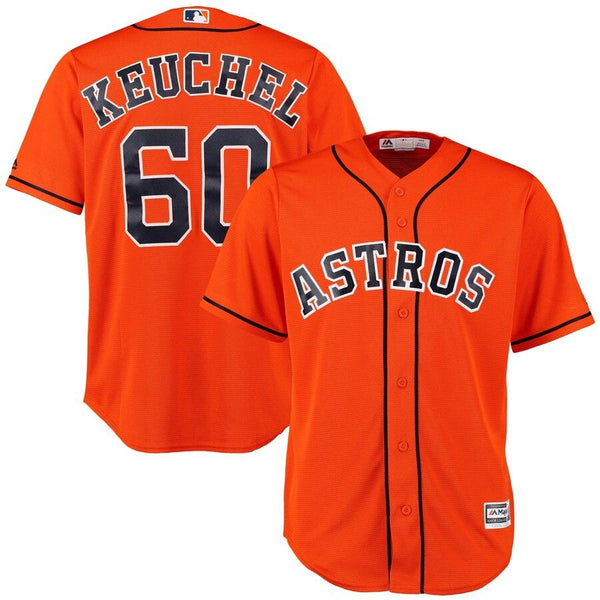 Houston Astros Dallas Keuchel Majestic Official Cool Base Player Jersey - Orange 2019