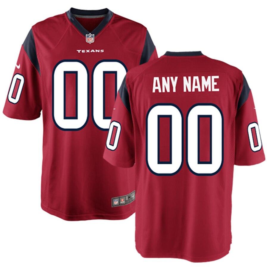 Houston Texans Customized Alternate Game Jersey - Red 2019
