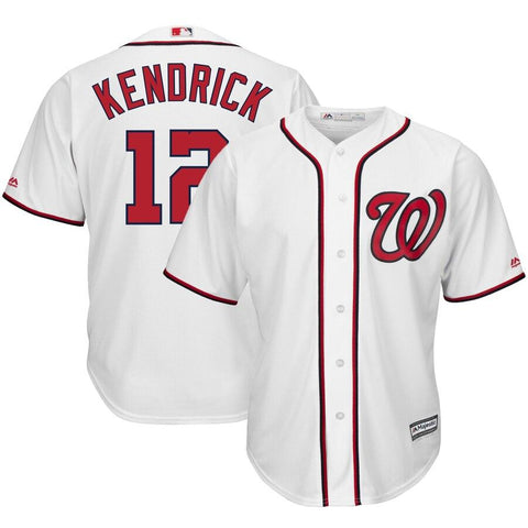 Howie Kendrick Washington Nationals Majestic Home Cool Base Player Jersey – White 2019