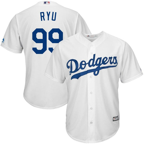 Hyun-Jin Ryu Los Angeles Dodgers Majestic Home Official Cool Base Player Replica Jersey - White 2019