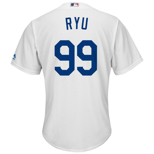 Hyun-Jin Ryu Los Angeles Dodgers Majestic Home Official Cool Base Player Replica Jersey - White 2019
