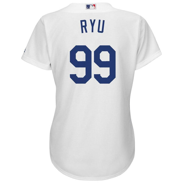 Hyun-Jin Ryu Los Angeles Dodgers Majestic Women's Cool Base Player Jersey - White 2019