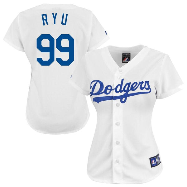 Hyun-Jin Ryu Los Angeles Dodgers Majestic Women's Player Replica Jersey - White 2019