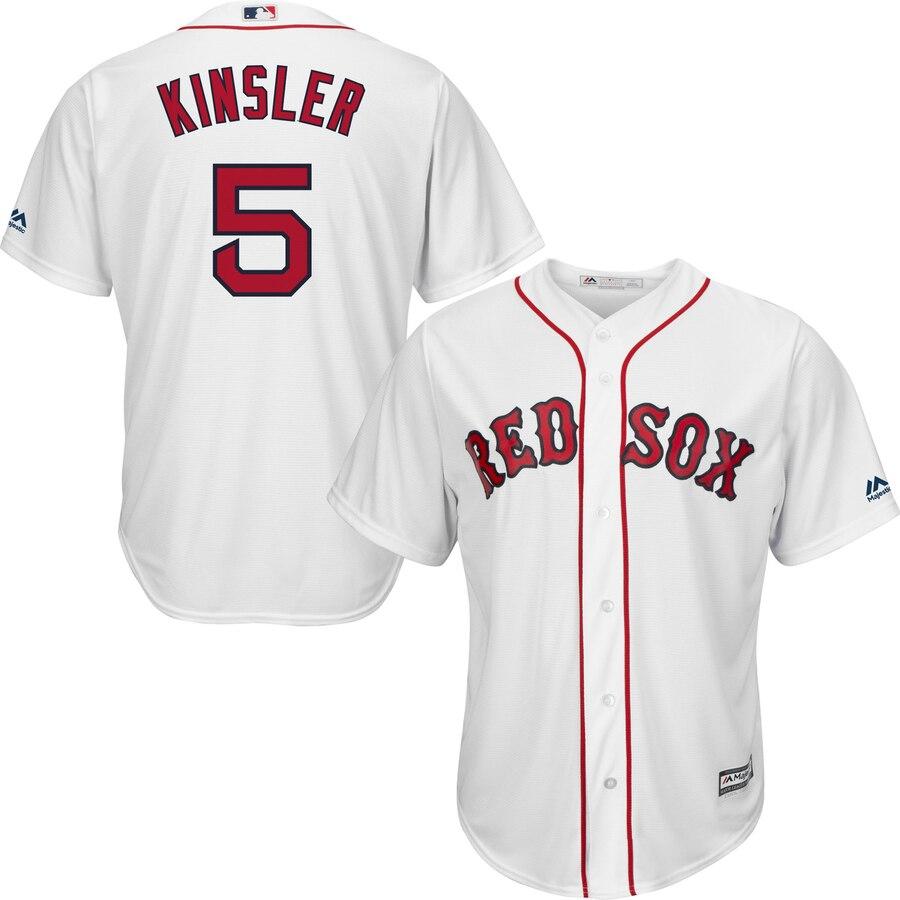 Ian Kinsler Boston Red Sox Majestic Home Official Cool Base Player Jersey - White 2019
