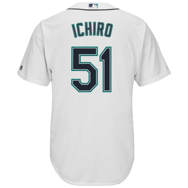 Ichiro Suzuki Seattle Mariners Majestic Home Official Cool Base Player Jersey - White 2019