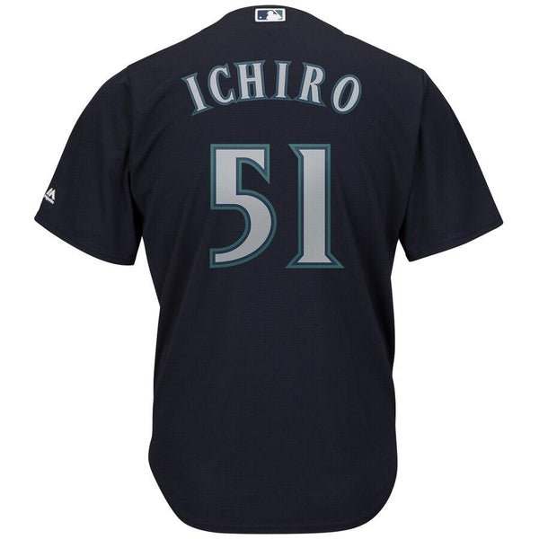 Ichiro Suzuki Seattle Mariners Majestic Official Cool Base Player Jersey – Navy 2019