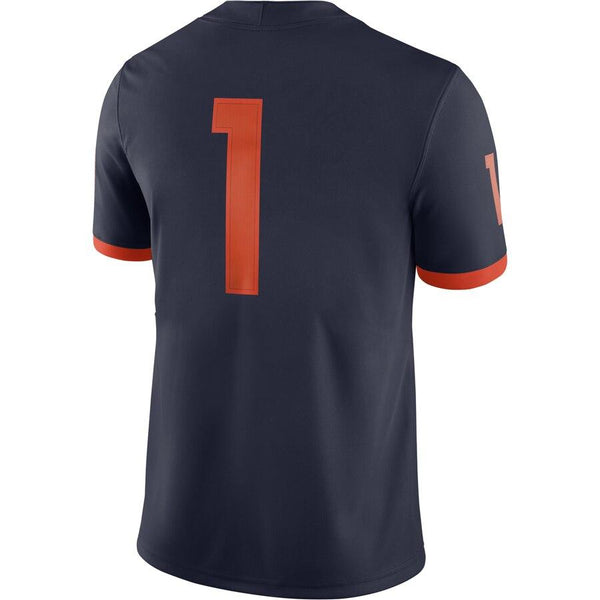 Illinois Fighting Illini Game Football Jersey – Navy 2019