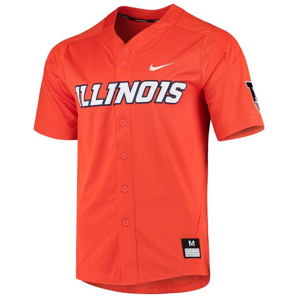 Illinois Fighting Illini Vapor Untouchable Elite Full-Button Replica Baseball Jersey - Orange 2019