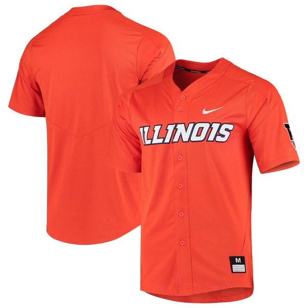 Illinois Fighting Illini Vapor Untouchable Elite Full-Button Replica Baseball Jersey - Orange 2019