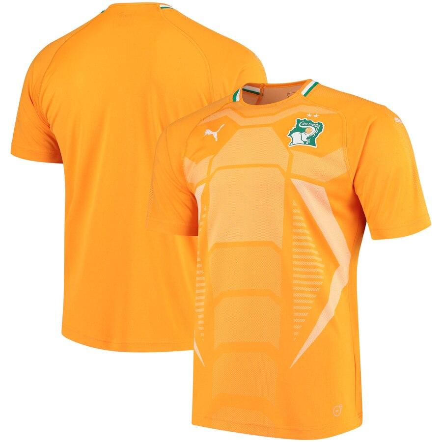 Ivory Coast National Team Puma Home Blank Jersey - Orange 2019