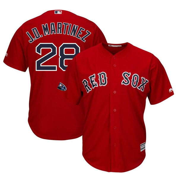 J.D. Martinez Boston Red Sox Majestic Postseason Alternate Cool Base Player Jersey – Scarlet 2019