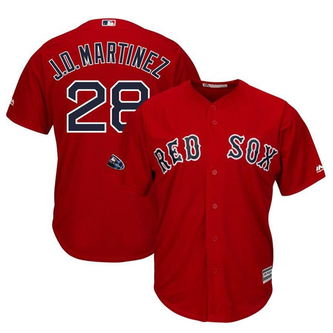 J.D. Martinez Boston Red Sox Majestic Postseason Alternate Cool Base Player Jersey – Scarlet 2019
