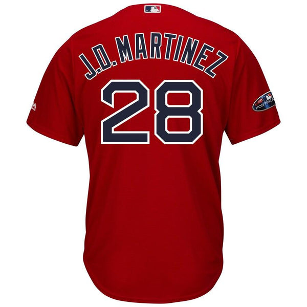 J.D. Martinez Boston Red Sox Majestic Postseason Alternate Cool Base Player Jersey – Scarlet 2019