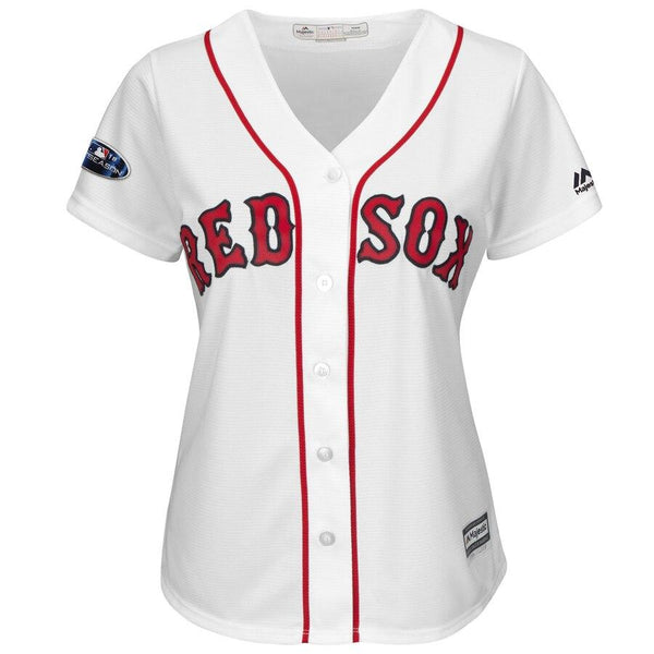 J.D. Martinez Boston Red Sox Majestic Women's Postseason Home Cool Base Player Jersey – White 2019