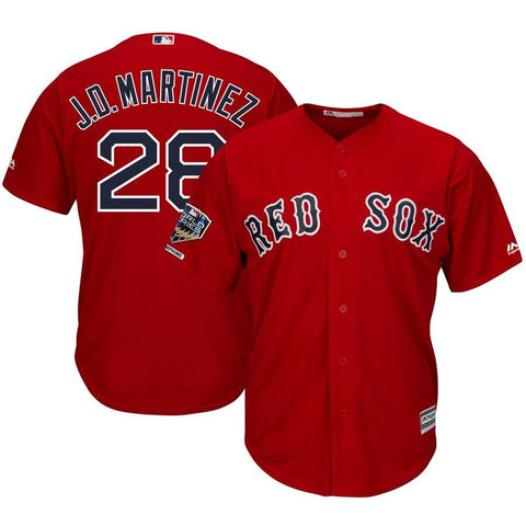 J.D. Martinez Boston Red Sox Majestic World Series Champions Alternate Cool Base Player Jersey – Scarlet 2019