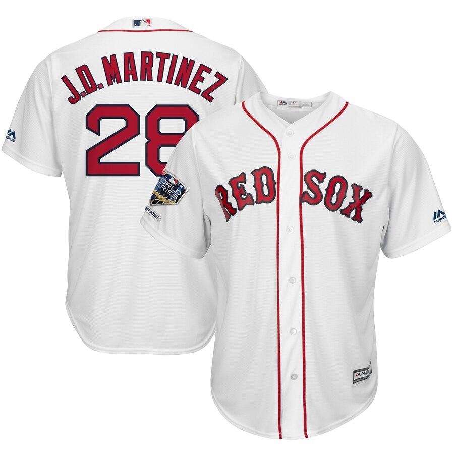 J.D. Martinez Boston Red Sox Majestic World Series Champions Home Cool Base Player Jersey – White 2019