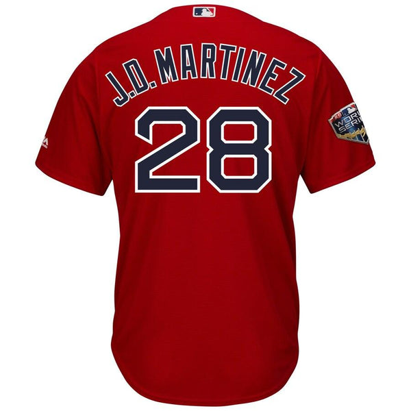 J.D. Martinez Boston Red Sox Majestic World Series Cool Base Player Jersey – Scarlet 2019