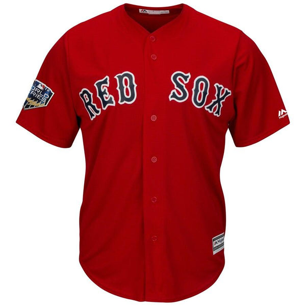 J.D. Martinez Boston Red Sox Majestic World Series Cool Base Player Jersey – Scarlet 2019