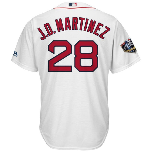 J.D. Martinez Boston Red Sox Majestic World Series Cool Base Player Jersey – White 2019