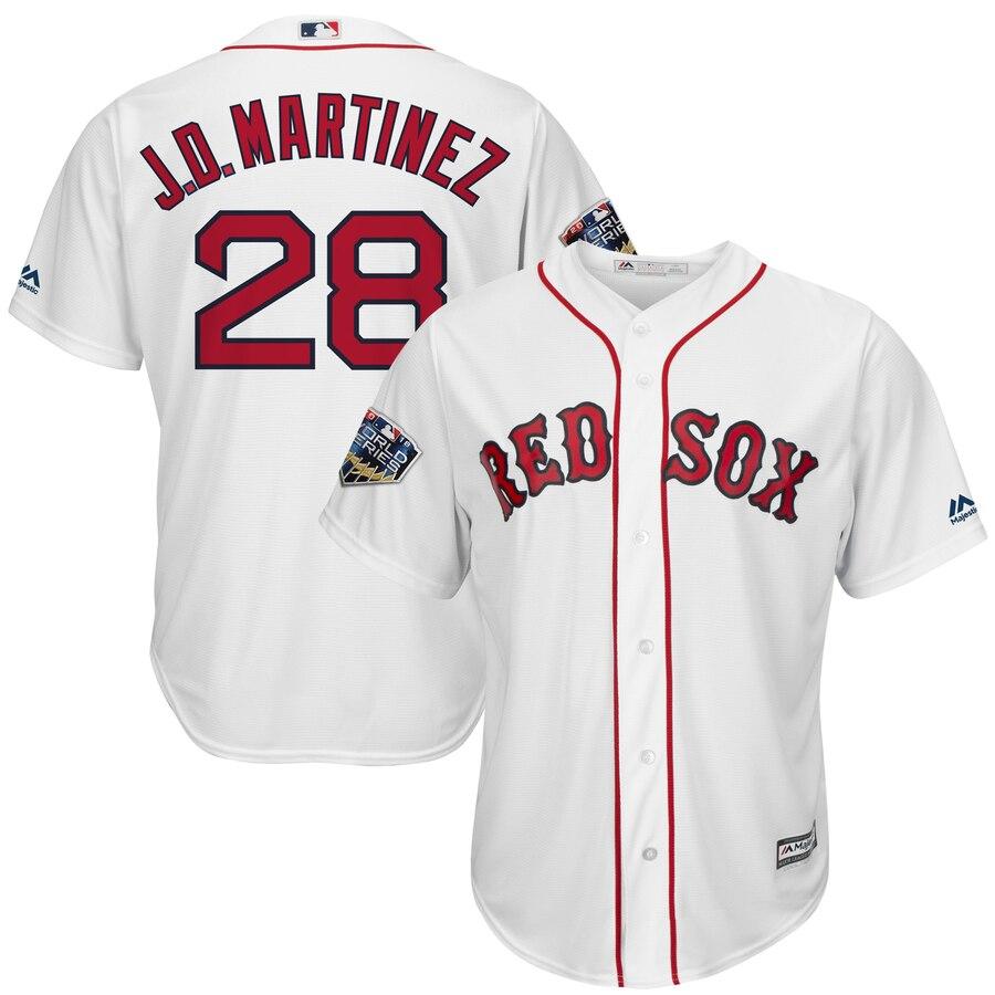 J.D. Martinez Boston Red Sox Majestic World Series Cool Base Player Jersey – White 2019