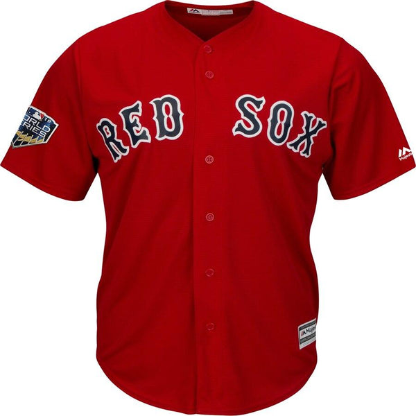 J.D. Martinez Boston Red Sox Majestic World Series Cool Base Player Number Jersey – Scarlet 2019