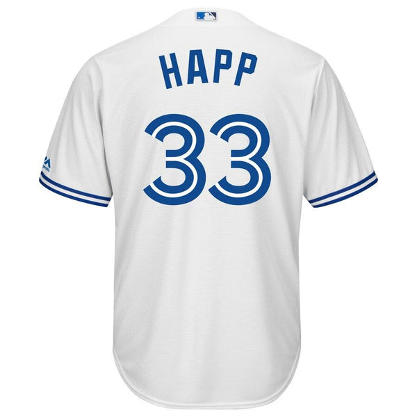 JA Happ Toronto Blue Jays Majestic Home Cool Base Player Jersey - White 2019