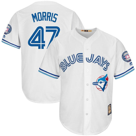 Jack Morris Toronto Blue Jays Majestic Hall of Fame Induction Patch Cool Base Jersey – White 2019