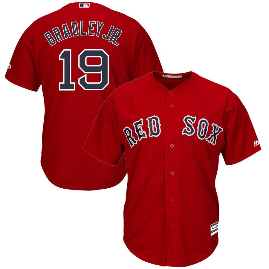 Jackie Bradley Jr. Boston Red Sox Majestic Alternate Official Cool Base Replica Player Jersey – Scarlet 2019