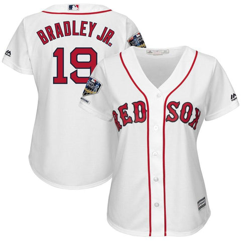 Jackie Bradley Jr. Boston Red Sox Majestic Women's World Series Champions Home Cool Base Player Jersey – White 2019