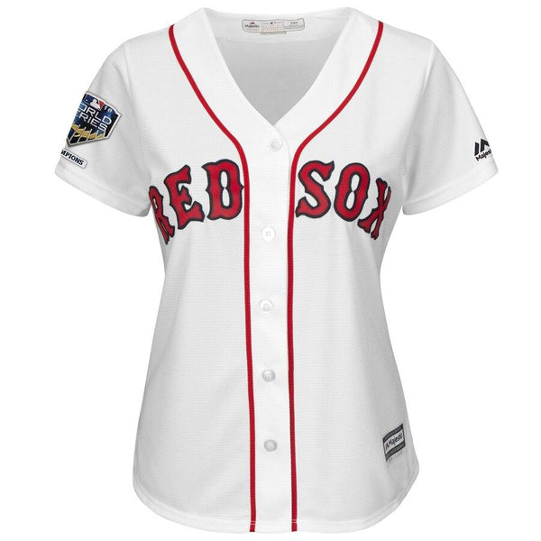 Jackie Bradley Jr. Boston Red Sox Majestic Women's World Series Champions Home Cool Base Player Jersey – White 2019
