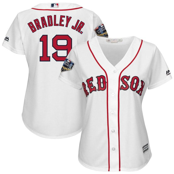 Jackie Bradley Jr. Boston Red Sox Majestic Women's World Series Cool Base Player Jersey – White 2019