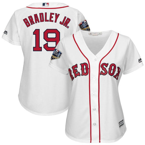 Jackie Bradley Jr. Boston Red Sox Majestic Women's World Series Cool Base Player Jersey – White 2019