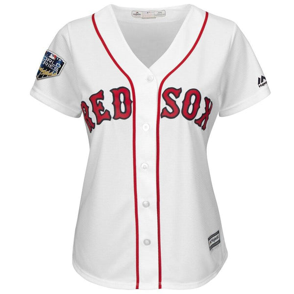 Jackie Bradley Jr. Boston Red Sox Majestic Women's World Series Cool Base Player Jersey – White 2019
