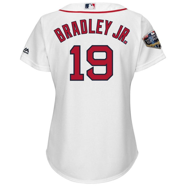 Jackie Bradley Jr. Boston Red Sox Majestic Women's World Series Cool Base Player Jersey – White 2019