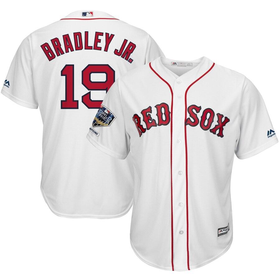 Jackie Bradley Jr. Boston Red Sox Majestic World Series Champions Home Cool Base Player Jersey – White 2019