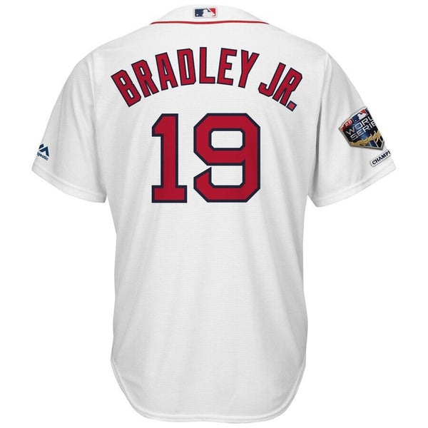 Jackie Bradley Jr. Boston Red Sox Majestic World Series Champions Home Cool Base Player Jersey – White 2019