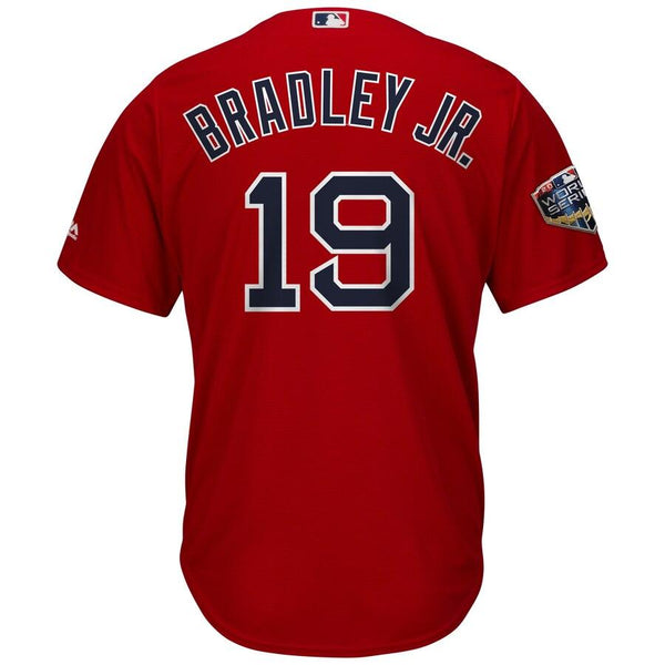 Jackie Bradley Jr. Boston Red Sox Majestic World Series Cool Base Player Jersey – Scarlet 2019
