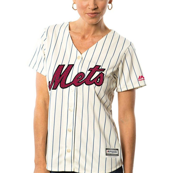 Jacob deGrom New York Mets Majestic Women's Fashion Stars &amp; Stripes Cool Base Player Jersey - White 2019