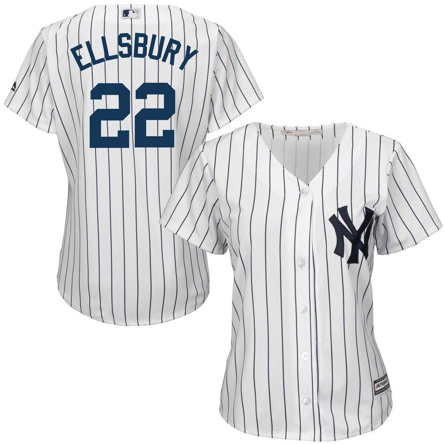 Jacoby Ellsbury New York Yankees Majestic Women's Cool Base Player Jersey - White 2019