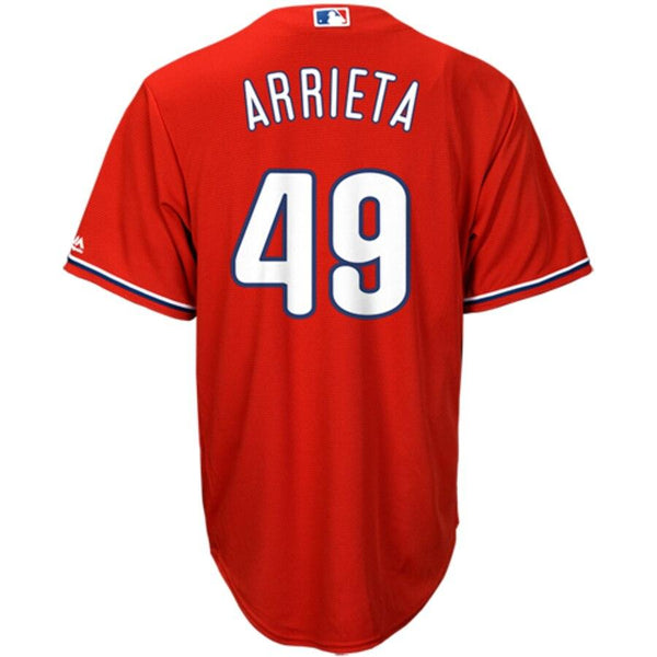 Jake Arrieta Philadelphia Phillies Majestic Fashion Official Cool Base Player Jersey - Scarlet 2019