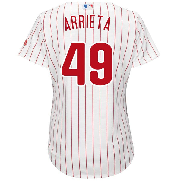 Jake Arrieta Philadelphia Phillies Majestic Women's Cool Base Player Jersey – White 2019