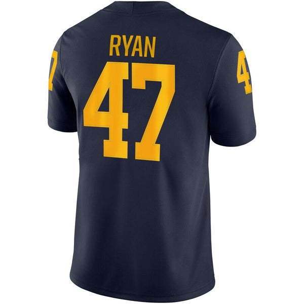 Jake Ryan Michigan Wolverines Jordan Brand Game Jersey – Navy 2019