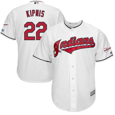 Jason Kipnis Cleveland Indians Majestic Home 2019 All-Star Game Patch Cool Base Player Jersey – White 2019