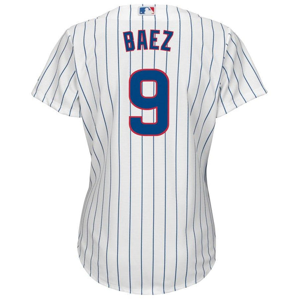 Javier Baez Chicago Cubs Majestic Women's Cool Base Player Jersey - White 2019